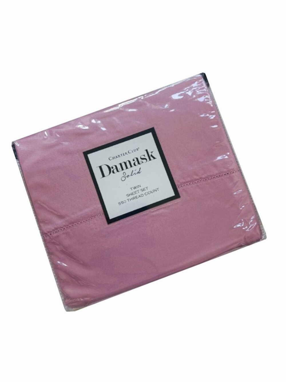 new Charter Club 550 Thread Count Cotton TWIN Sheet Set in CHERRY BLOSSOM PINK